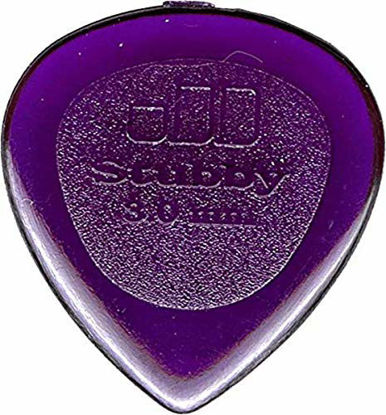Picture of Dunlop 474P3.0 Stubby, Dark Purple, 3.0mm, 6/Player's Pack