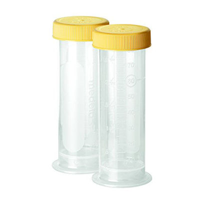 Picture of Medela Breast Milk Storage Bottles, 12 Pack of 2.7 Ounce Containers, Leak Proof Lids, Breastmilk Freezer or Refrigerator Storage, Made Without BPA