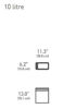 Picture of simplehuman 10 Liter / 2.6 Gallon Profile Open Trash Can, Brushed Stainless Steel