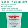 Picture of Custom Shop Pack of 12 Each 32 Ounce Paint Mix Cups with calibrated Mixing ratios on Side of Cup