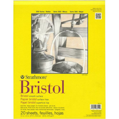 Picture of Strathmore 300 Series Bristol Smooth Pad, 11"x14" Tape Bound, 20 Sheets