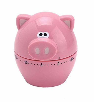 Picture of MSC International Joie Piggy Wiggy Timer, 60-Minute Mechanical, Pink