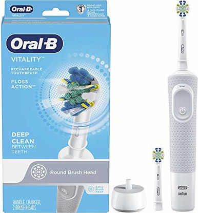 Picture of Oral-b Vitality Floss Action Rechargeable Power Toothbrush, Blue and White