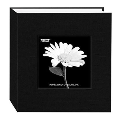 Picture of Pioneer 100 Pocket Fabric Frame Cover Photo Album, Deep Black