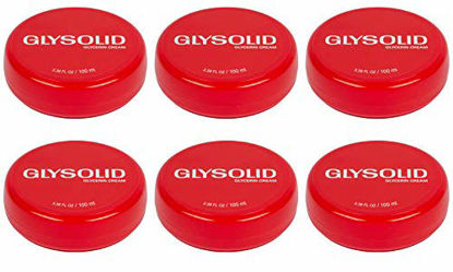 Picture of Glysolid Glycerin Skin Cream - Thick, Smooth, and Silky - Trusted Formula for Hands, Feet and Body 3.38 fl oz (100ml Jar) - 6pack