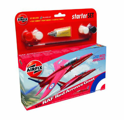 Picture of Airfix 1:72 RAF Red Arrows Gnat Starter Set (A55105)