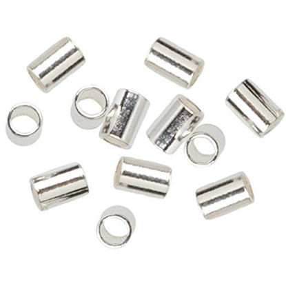 Picture of Cousin 2950225 Plated Silver Elegance 45-Piece Silver Plate 2 by 3mm Crimp Bead