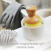 Picture of Full Circle Bubble Up Ceramic Soap Dispenser & Bamboo, Dish Brush + Dispenser, Green