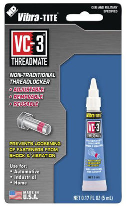 Picture of Vibra-TITE 213 VC-3 Threadmate Threadlocker, -65 to 165 Degree F, 5mL Tube, Red