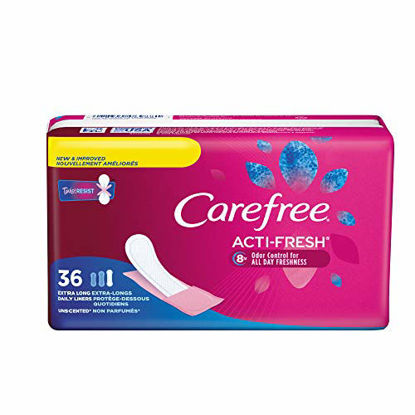 Picture of Carefree Body Shape Pantiliners, Extra Long To Go Unscented, 36 ct