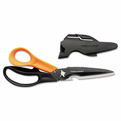 Picture of Fiskars 01005692 Cuts+More, 9 in. Length, 3-1/2 in. Cut, Black/Orange