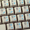 Picture of Pashto Keyboard Labels for Win 7 with Blue Lettering ON Transparent Background for Desktop, Laptop and Notebook