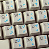 Picture of Pashto Keyboard Labels for Win 7 with Blue Lettering ON Transparent Background for Desktop, Laptop and Notebook