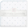 Picture of SwaddleDesigns Ultimate Winter Swaddle, X-Large Receiving Blanket, Made in USA, Premium Cotton Flannel, Pastel Blue Dots (Mom's Choice Award Winner)