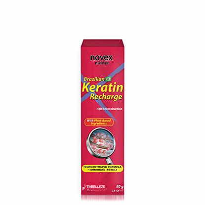 Picture of Novex Brazilian Keratin Recharge Tube Leave In 80g/ 2.8oz - Reconstructive Keratin, Frizz control & Damage Repair