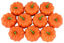 Picture of JEDFORE Fake Fruit Home House Kitchen Decoration Artificial Lifelike Simulation Mini Pumpkins Halloween Thanksgiving Day House Decoration - Set of 10 - Orange