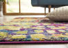 Picture of Safavieh Monaco Collection MNC225D Modern Abstract Watercolor Pink and Multi Round Area Rug (3' Diameter)