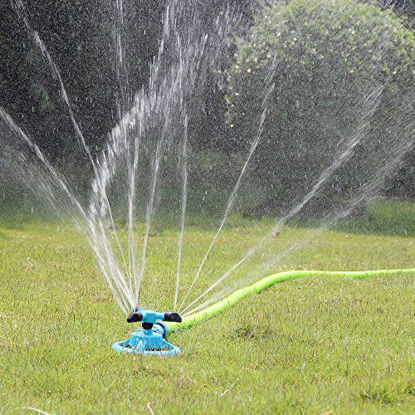 Picture of Kadaon Lawn Sprinkler Automatic Garden Water Sprinklers Lawn Irrigation System 3000 Square Feet Coverage Rotation 360 Degree