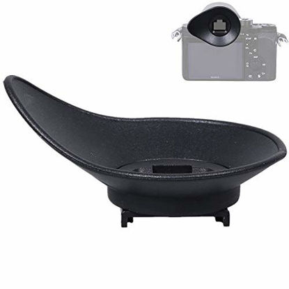 Picture of Oval Rotatable Camera Eyecup Eyepiece Viewfinder Eyeshade for Sony A9II A7RIV A7RIII A7III A7RII A7SII A7II A7 A7S A7R Mark IV III II A7M3 A9 A58 A99II Replaces Sony FDA-EP18 FDA-EP16 FDA-EP15 Eye Cup