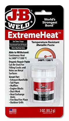 Picture of J-B Weld 37901 ExtremeHeat High Temperature Resistant Metallic Paste - 3 oz