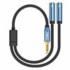 Picture of MillSO Headset Splitter for 2 TRRS Headphones or Mics - 3.5mm Jack Adapter TRRS 4-Pole Splitter Male to 2 Dual Female Adapter Compatible for 2 Headphones or Microphones to Connect Mobile Phone, Laptop