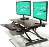 Picture of Conquer Height Adjustable Standing Desk Monitor Riser Gas Spring Tabletop Sit to Stand Workstation, 31.5"