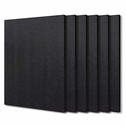Picture of BXI Sound Absorber - 16 X 12 X 3/8 Inches 6 Pack High Density Acoustic Absorption Panel, Sound Absorbing Panels Reduce Echo Reverb, Tackable Acoustic Panels for Wall and Ceiling Acoustic Treatment