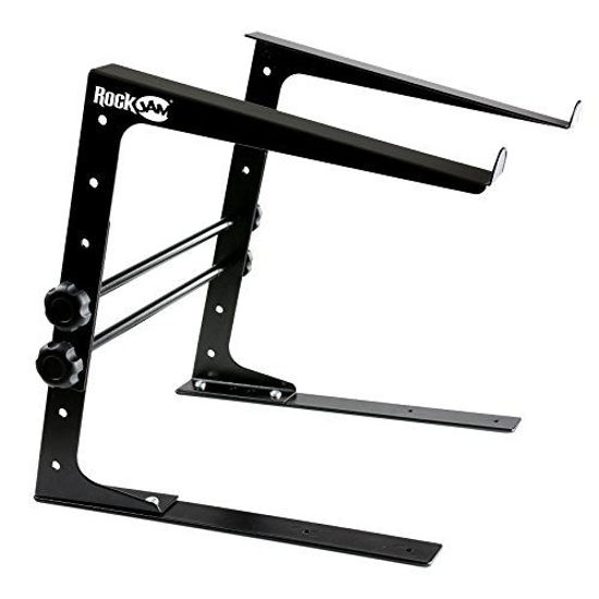 Picture of RockJam Portable DJ Laptop Stand With Adjustable Height, Anti-Slip Design, Works for Laptops, Controllers and CD players