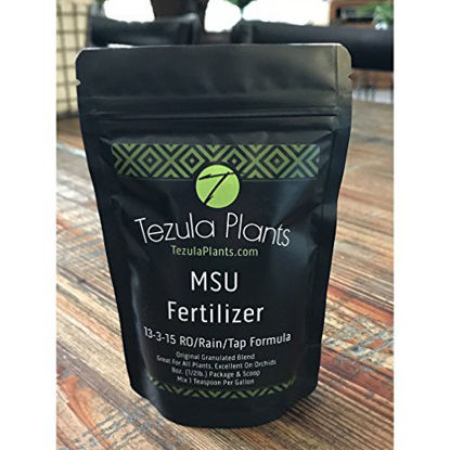 Picture of MSU Orchid Fertilizer 13-3-15 Reverse Osmosis, rain, tap Water Formula. 1/2 Pound with Scoop & Usage Guide (Greencare)