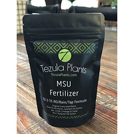 Picture of MSU Orchid Fertilizer 13-3-15 Reverse Osmosis, rain, tap Water Formula. 1/2 Pound with Scoop & Usage Guide (Greencare)