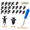 Picture of EZYKOO 150 pcs Fender Clip,Plastic Clips for Car,Push-Type Bumper Fasteners Rivet Clips-2 Sizes Auto Clips & Fastener for Bumper Fender Clips Replacement-Fastener Removal Tool Included