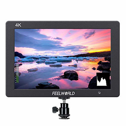 Picture of FEELWORLD T7 7 Inch IPS 4K HDMI Camera Field Monitor Video Assist Full HD 1920x1200 Solid Aluminum Housing DSLR Monitor with Peaking Focus False Colors