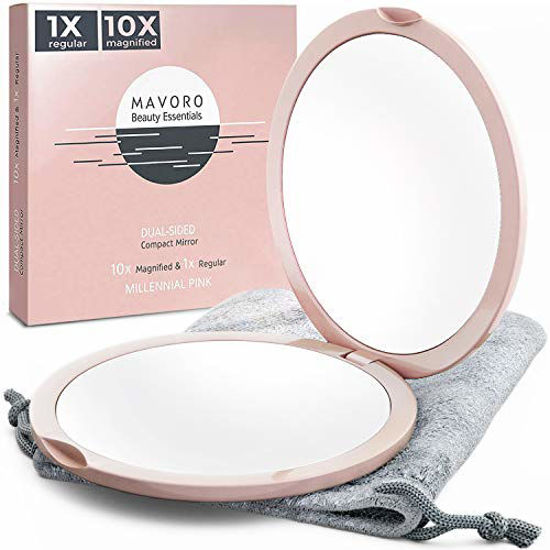 GetUSCart- Magnifying Compact Mirror for Purses, 1x/10x