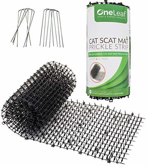 Picture of Homarden Cat Repellent Outdoor Scat Mat (6.5 ft) - Deterrent Scat Mats for Cats and Dogs - Indoor/Outdoor Deterrent Devices - Includes 8 Garden Staples