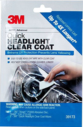 Picture of 3M Quick Headlight Clear Coat, Cleans and Prevents Lens Yellowing