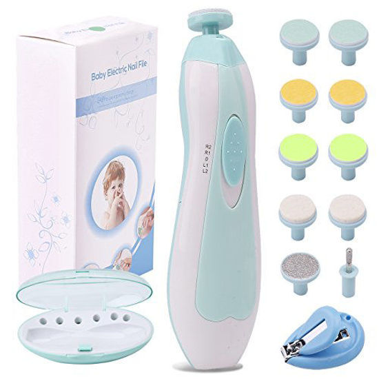 Electric Baby Nail File Clippers Trimmer Toes Trim Nails Polish Care  Toddler UK | eBay