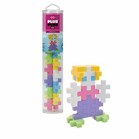 Picture of PLUS PLUS Big - Open Play Tube - 15 Piece Pastel Color Mix - Construction Building STEM/STEAM Toy, Interlocking Large Puzzle Blocks for Toddlers and Preschool