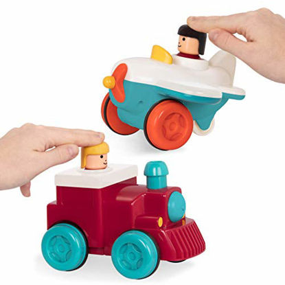 Picture of Battat - Push and Go Vehicles - Friction Powered Pull-back Cars for Kids 18 Months + (Plane + Train Combo)