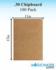 Picture of 100 Chipboard Sheets 11 x 17 inch - 30pt (Point) Medium Weight Brown Kraft Cardboard for Scrapbooking & Picture Frame Backing (.030 Caliper Thick) Paper Board | MagicWater Supply