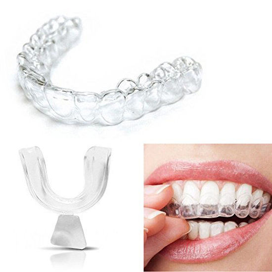 GetUSCart- 4PCS Transparent Silicone Thermoform Moldable Dental Mouth  Guard, Whitening Teeth Trays Whitener Mouth Guard Care Oral Hygiene  Bleaching Tooth Tool