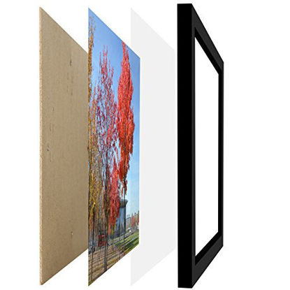 Picture of Medog 11 by 17 Inch Picture Frame without Mat to Display picture 11x17 Wall Mounting Document Certificate Frames If Add Mat Can As 11x14 10x14 9x11 10x12 8x10 7x11 7x9 6x8 Picture Frame P1H