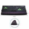 Picture of BRILA Keyboard Wrist Rest Support Cushion Pad for Computer, Laptop, Office Work, PC Gaming - Memory Foam Gel with Massage Holes Design - Non-Slip Easy Typing Wrist Pain Relief (Black Keyboard Pad)
