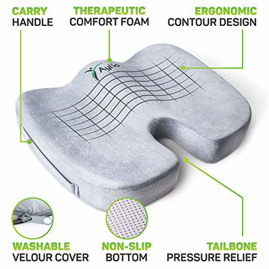 GetUSCart Aylio Coccyx Orthopedic Comfort Foam Seat Cushion for Lower