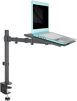 Picture of VIVO Single Laptop Notebook Desk Mount Stand - Fully Adjustable Extension with C Clamp (STAND-V001L)