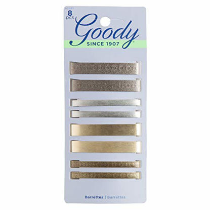 Picture of Goody Hair Barrettes, Assorted Metallics, 8-count (1942401)