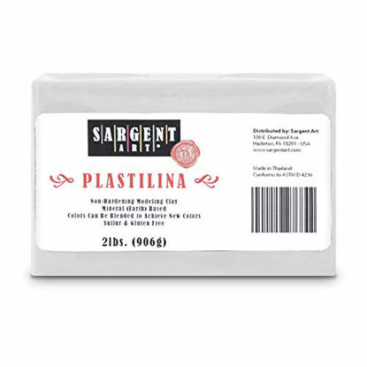 Picture of Sargent Art Plastilina Modeling Clay, 2-Pound, White (Packaging may vary)