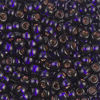 Picture of Miyuki Round Rocaille Seed Beads Size 6/0 20gm Silver Lined (SL) Dark Purple