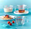 Picture of Pyrex Glass Measuring Cup Set (3-Piece, Microwave and Oven Safe),Clear