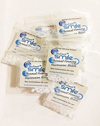 Picture of 8 Packages of Instant Smile Billy Bob Replacement Thermal Adhesive Fitting Beads for Fake Teeth