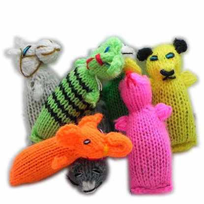 Picture of Barn Yarn Hand Knit Wool Cat Toy with Catnip 6 Pack